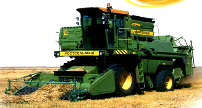 Комбайн «Дон-1500» с платформой-подборщиком