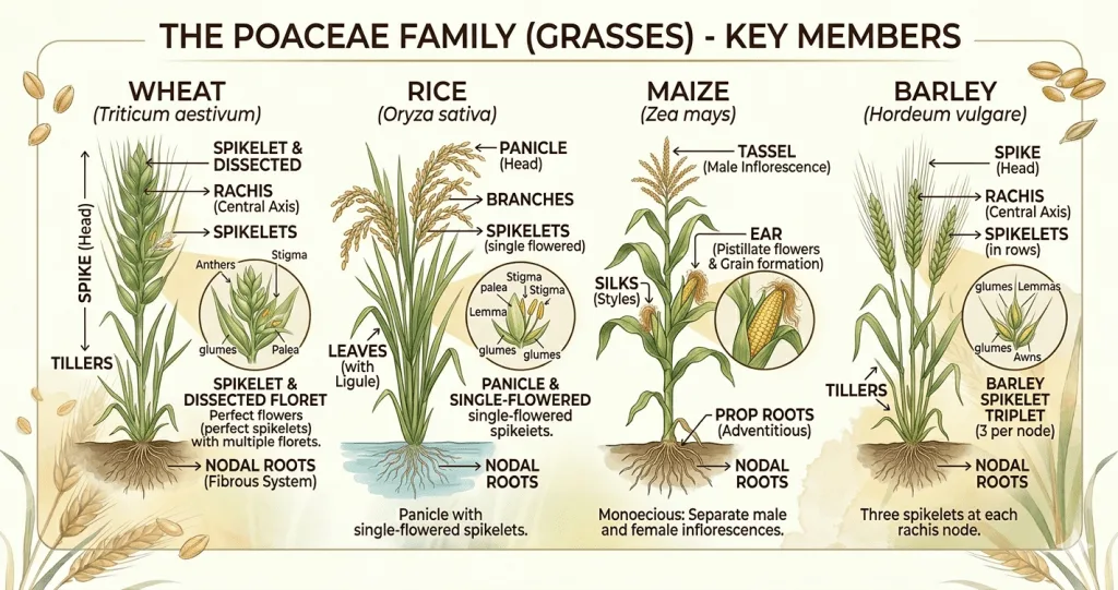 Stages of organogenesis and patterns of cereal crop development
